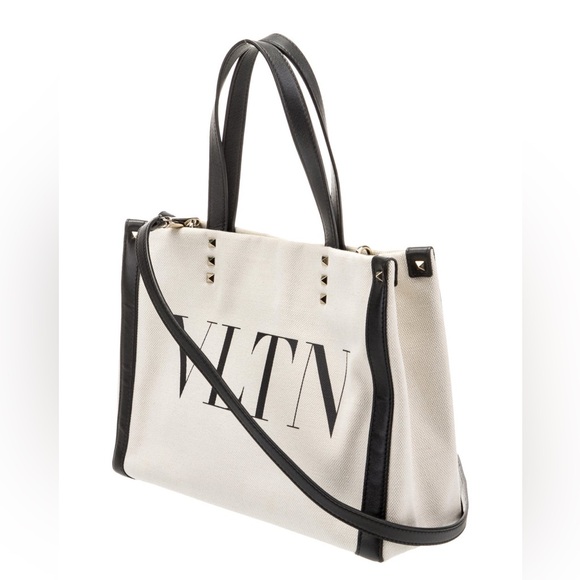 Valentino VLTN Print Canvas Tote - Picture 5 of 13